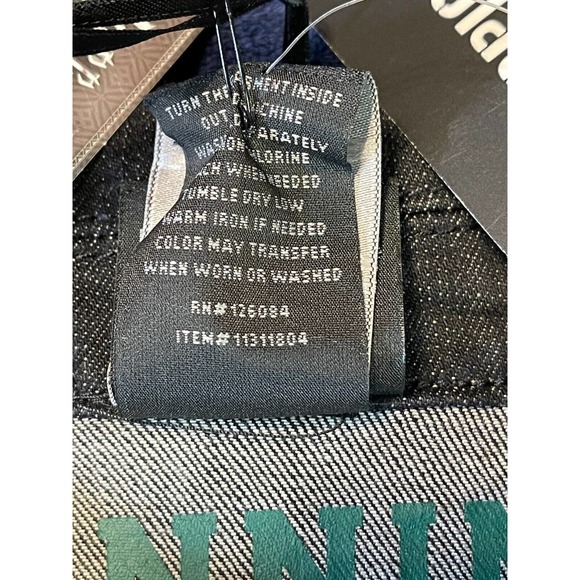 Harry Potter Slytherin Sz M Denim Jean Jacket Dark Gray/Black Hot Topic NEW - Picture 9 of 15